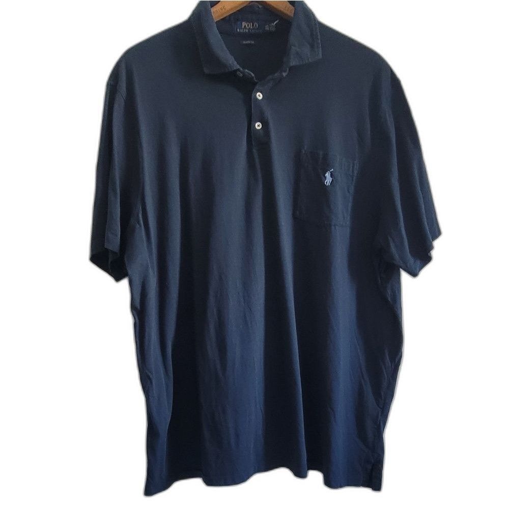 Polo Ralph Lauren Mens Classic Fit Soft Cotton Polo Shirt Navy Short sleeve XXL